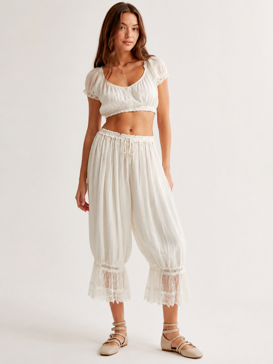 Sora Lightweight Patchwork Capri Pants