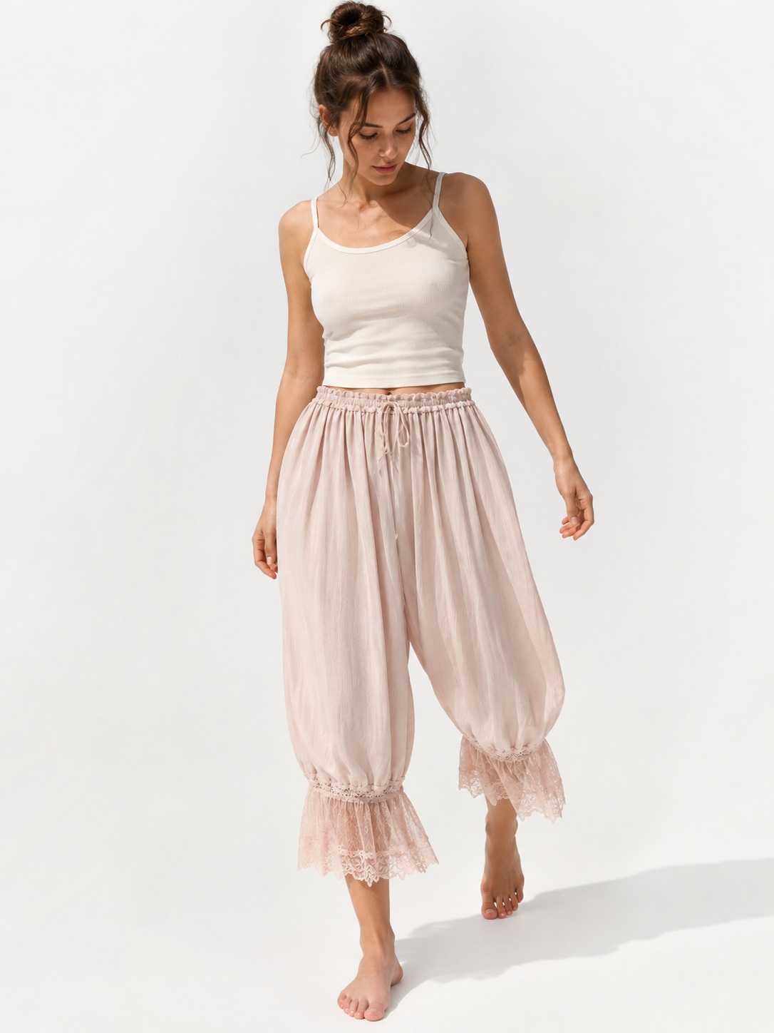 Sora Lightweight Patchwork Capri Pants